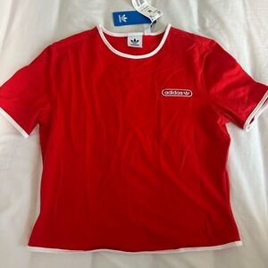 Adidas Women’s Red cropped top Shirt